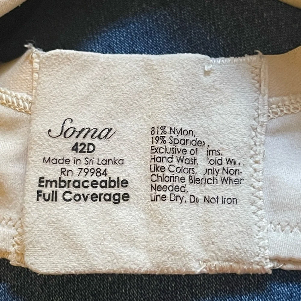 Soma Embraceable Full Coverage Bra 42D